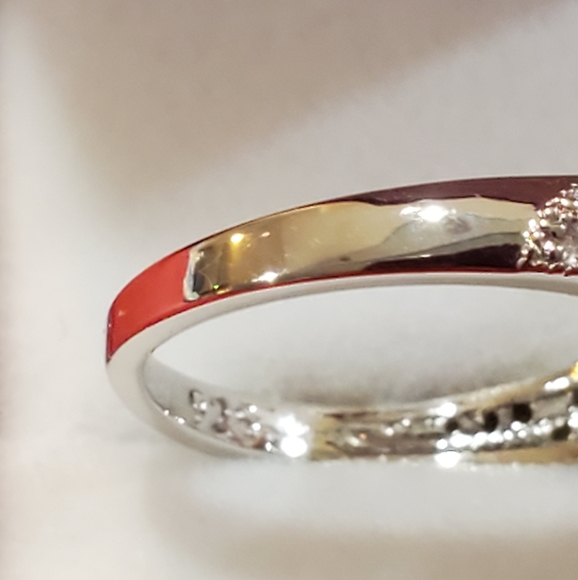 Silver Pear cut ring size 8 - Picture 7 of 7